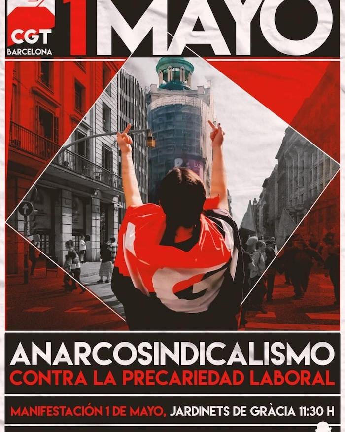 affiche cgt barcelone 1er mai 2024