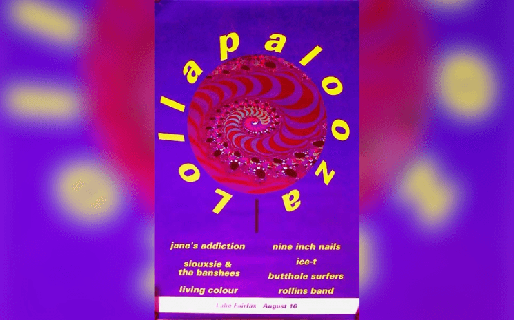 affiche originale édition 1991 lollapalooza