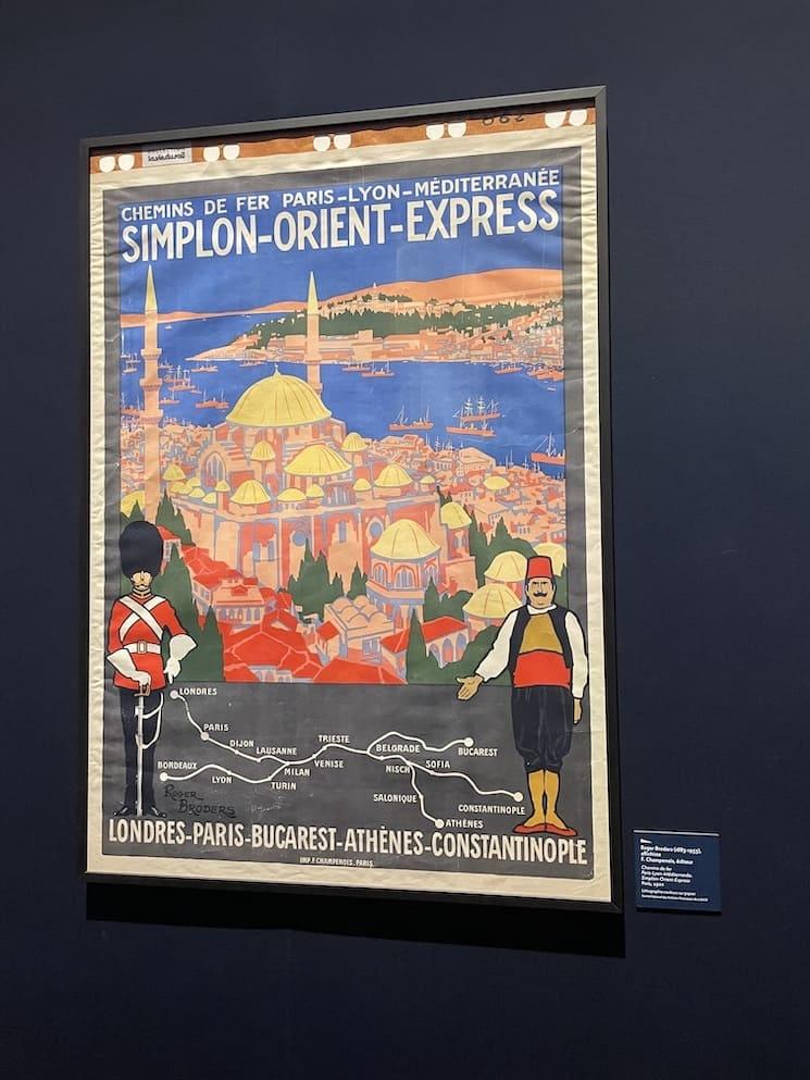 affiche simplon orient express constantinople istanbul trajet paris orient express