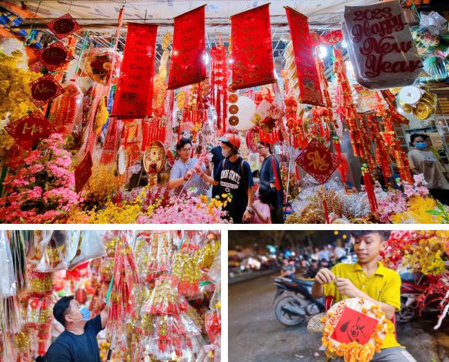 Affluence sur les marchés au Vietnam à l'approche de Tet