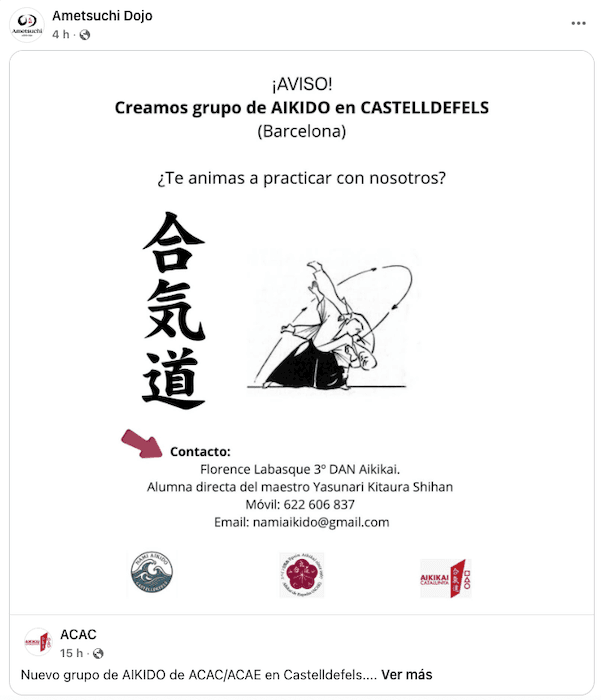 affiche blanche aikido