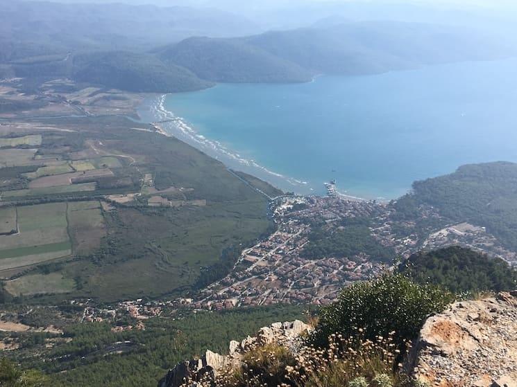 Vue aérienne d’Akyaka et de la baie de Gökova, en Turquie.