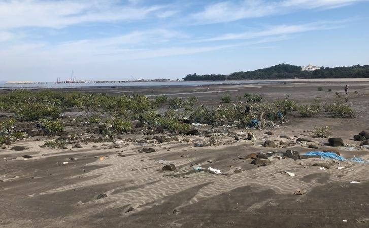 Plage de Alibag à côté de Mumbai