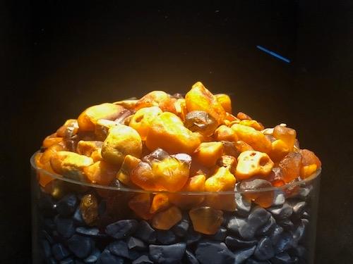 Une partie de l'ambre trouvé en 1982 au Danemark