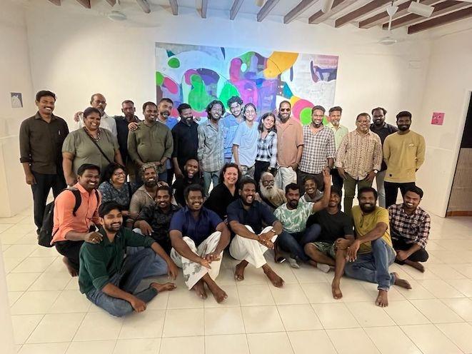 Les artistes exposés à la galerie Kalinka à Pondichéry