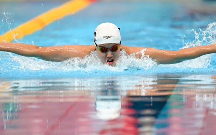 Yu Zidi durant l'épreuve des quatre nages - Asian Games 2026
