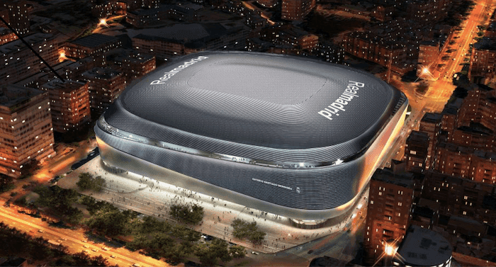 aspect du stade du real madrid rénové
