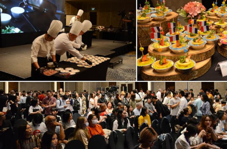 Audience nombreuse avec de nombreux plats à déguster