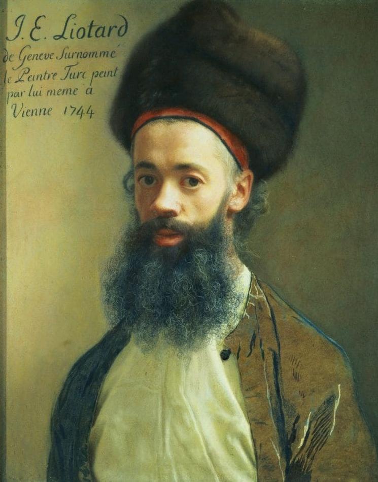 Autoportrait de Jean-Étienne Liotard en costume ottoman, réalisé à Vienne en 1744