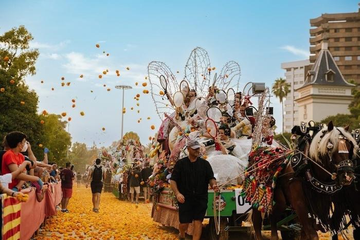 bataille de fleurs à valence lors de la gran fira