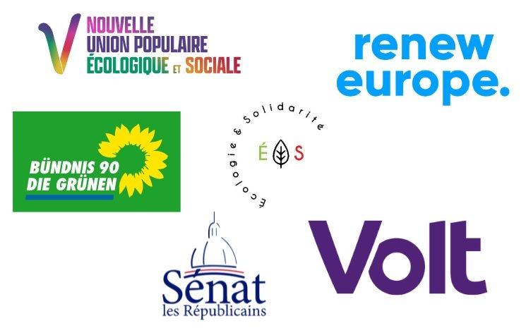logos des partis politiques présents