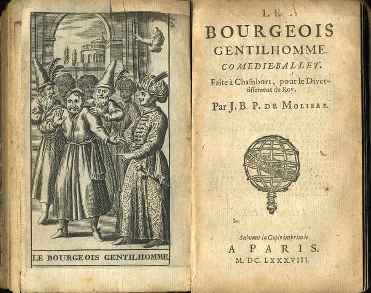 Illustration des personnages en costumes turcs dans Le Bourgeois Gentilhomme de Molière