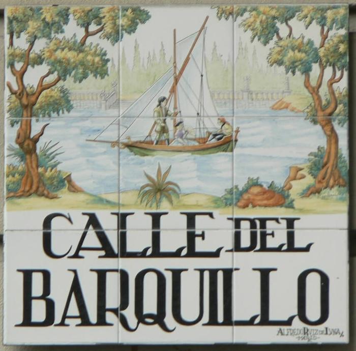 plaque azulejo de la calle Barquillo de Madrid