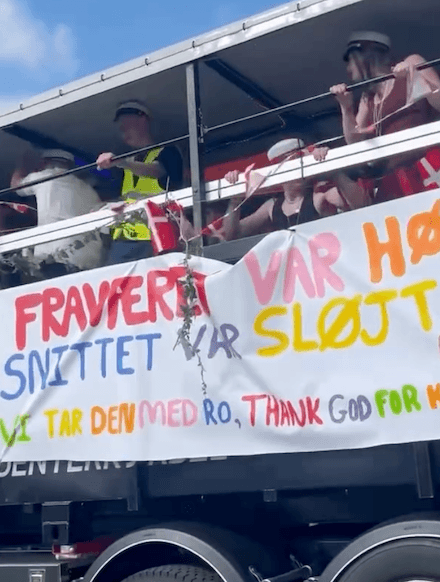 Camion de fête de fin études à Copenhague