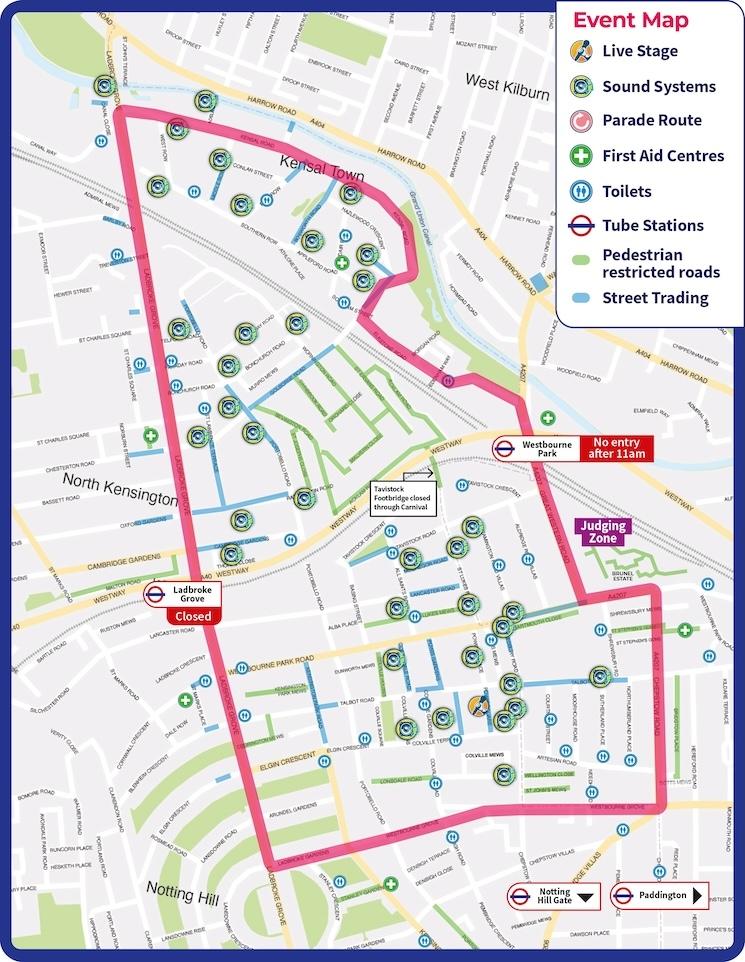 parcours du notting hill carnaval 2026