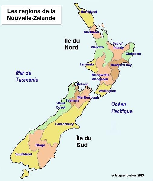 carte nouvelle zélande