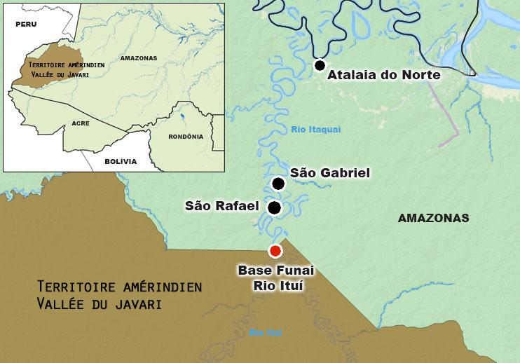 Carte vallée du Javari