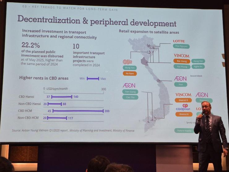 Carte du Vietnam et ses centres commerciaux majeurs