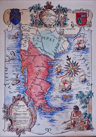 carte du royaume d'Araucanie et de Patagonie