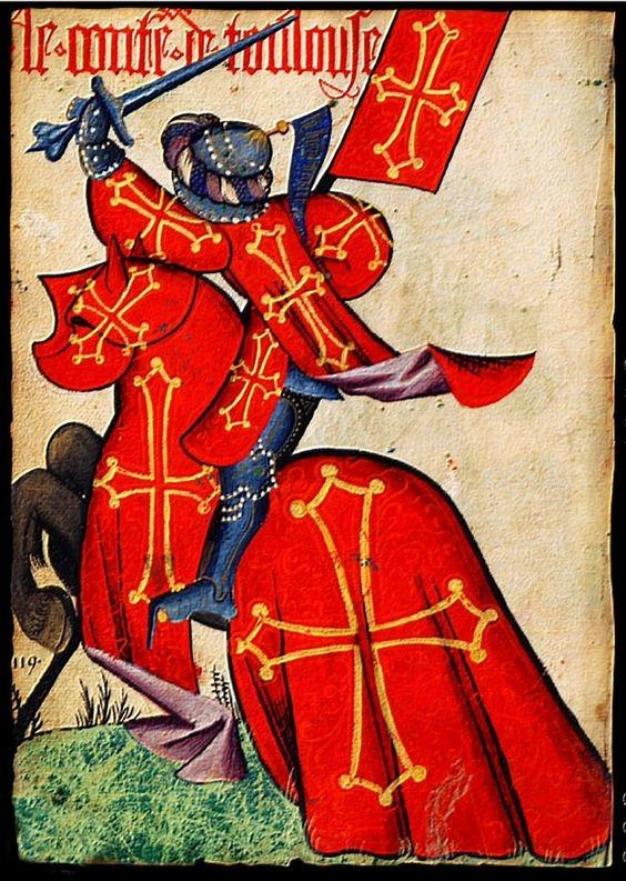dessin moyenâgeux du comte de Toulouse