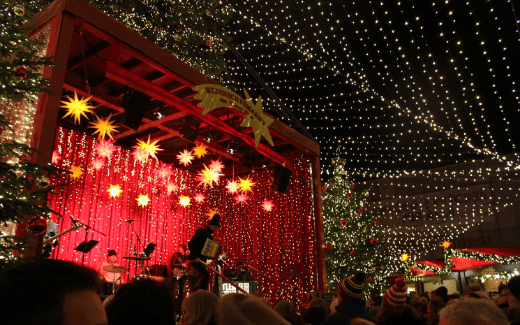 Cathedrale cologne scène musique marche de Noël