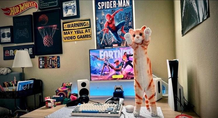 Our stuffed Standing Cat © Franck Pedretti