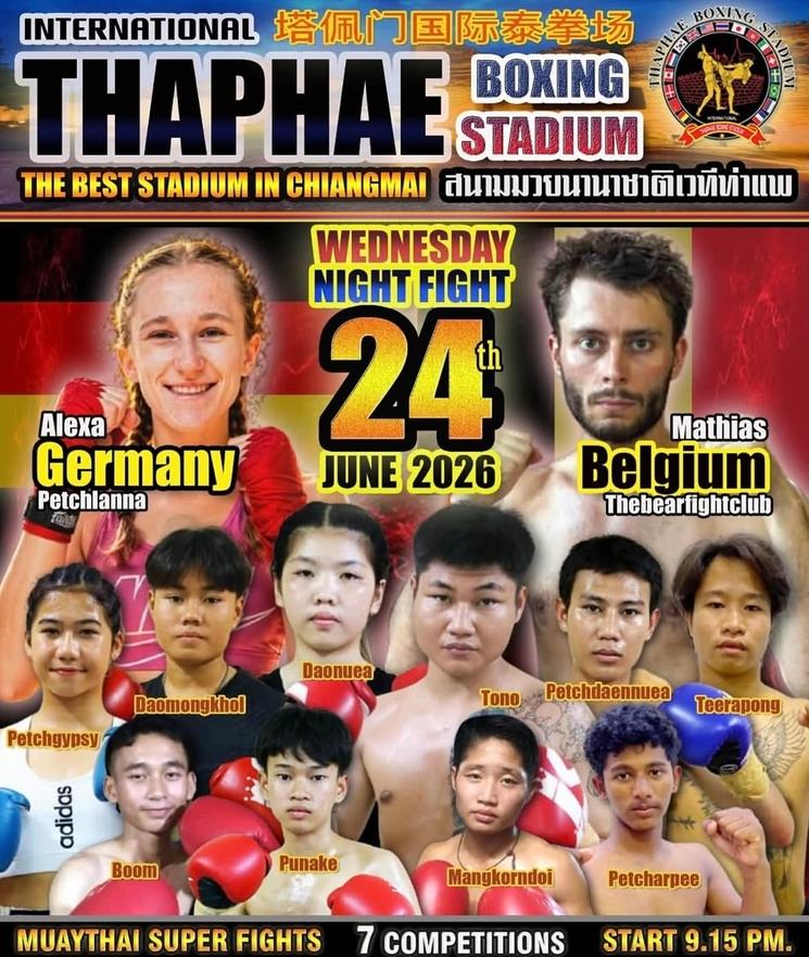 Affiche soirée boxe thaïe