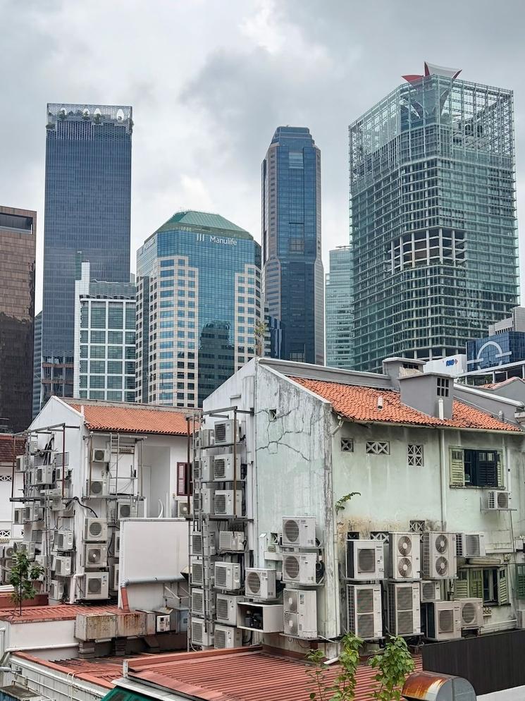 un immeuble climatisé à singapour - copyright Julie Daveaux