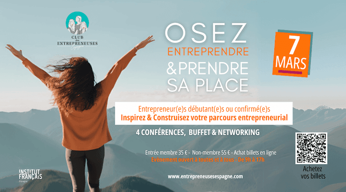 affiche club des entrepreneuses à Barcelone