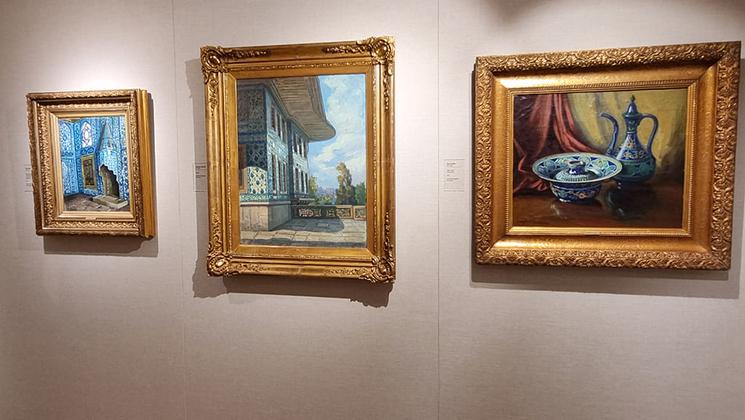 Peintures de paysages de la collection Arkas exposées au musée Arkas Sanat Göztepe à Izmir