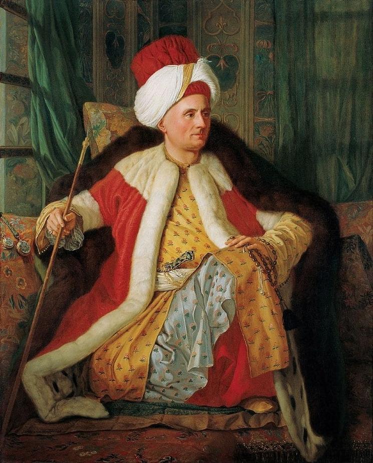Portrait du comte de Vergennes en costume ottoman, peint par Antoine de Favray