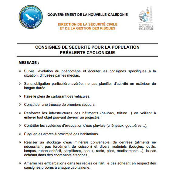 consignes sécurité cyclone