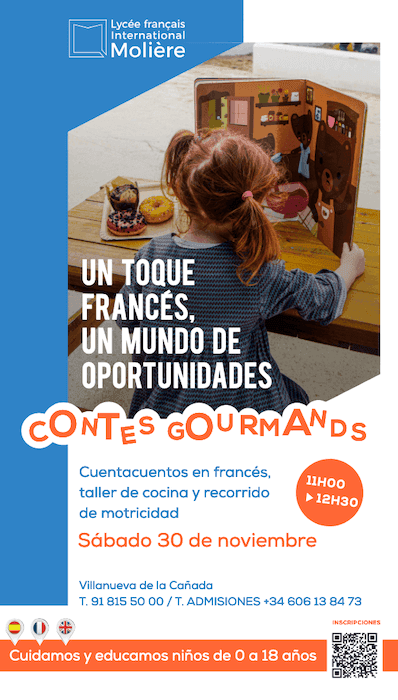 affiche pour les contes gourmands à Madrid