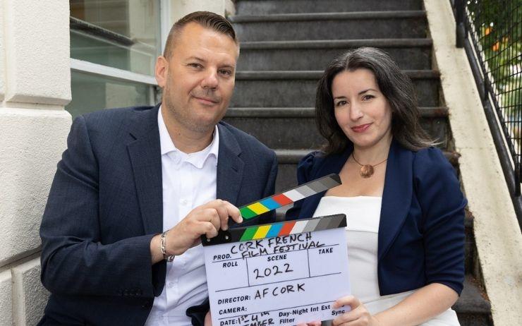 Photo : Josselin Le Gall et Valérie David-McGonnell, directeurs du Cork French Film Festival