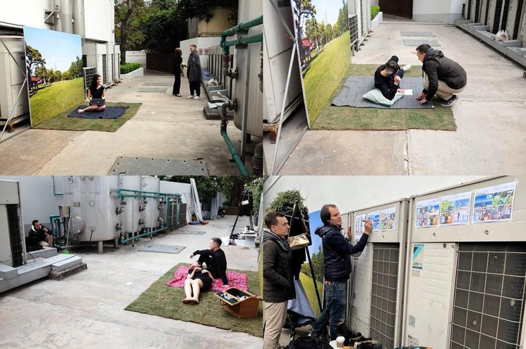 un shooting photo dans la ville de Hanoi