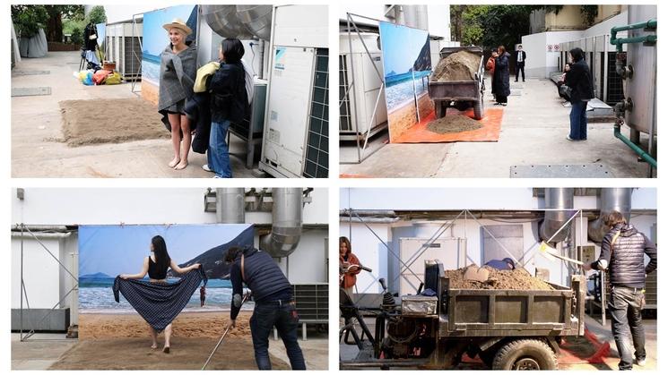 coulisses de la plage en shooting à Hanoi