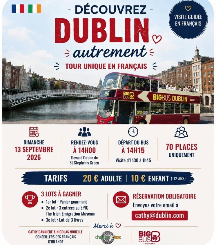 Dublin autrement : une visite de la capitale entièrement en français