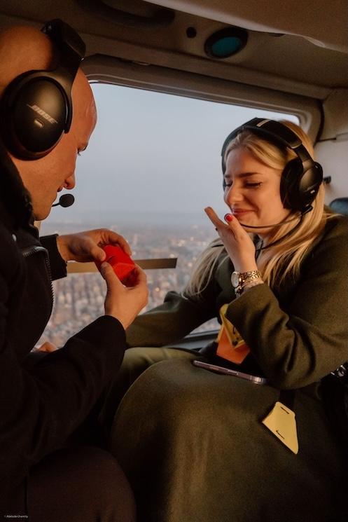 demande en mariage en hélicoptère à New York