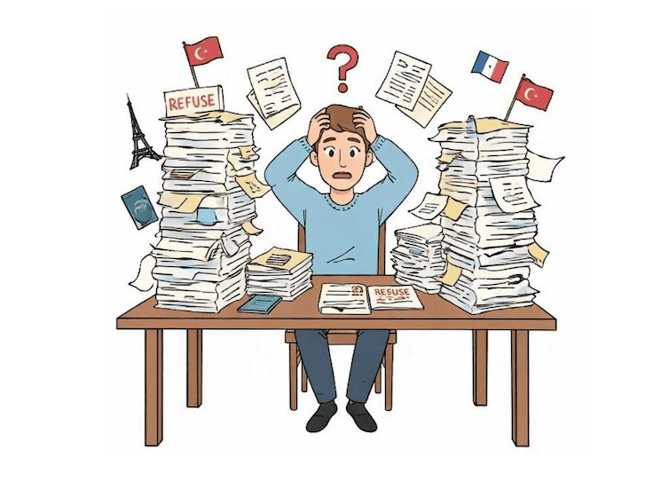 Démarches administratives d’un mariage franco-turc, illustration des difficultés liées aux documents, visa et transcription