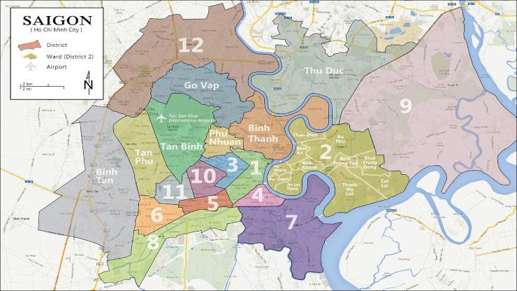 Districts de Ho Chi Minh Ville pour l'immobilier