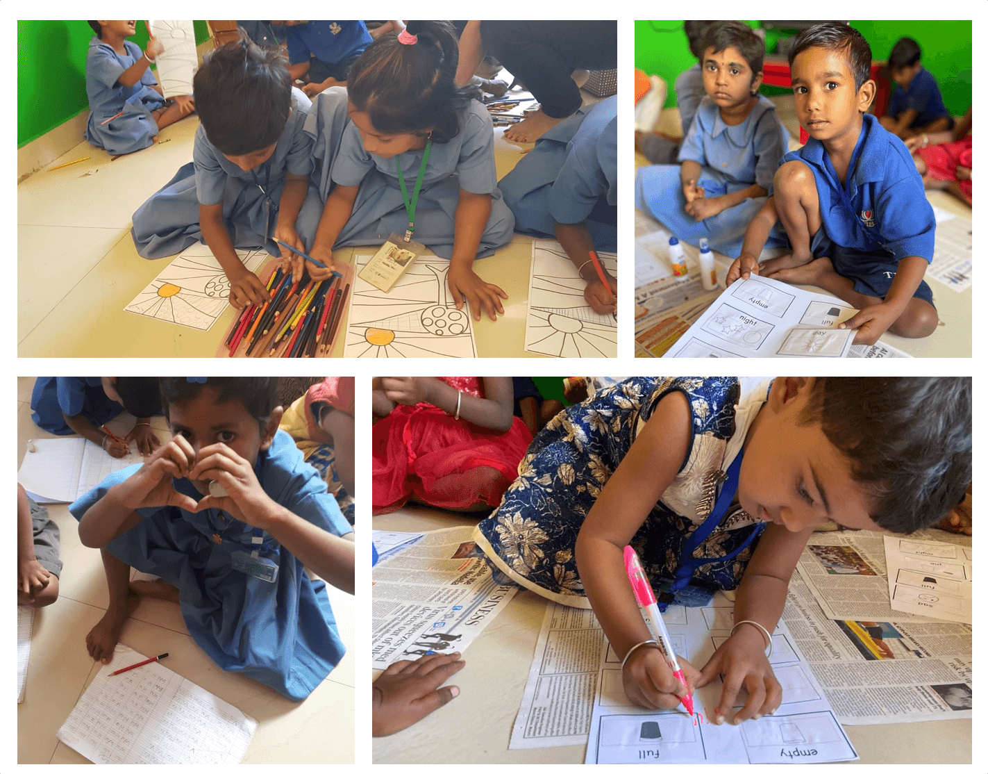 enfants école avani bidonville bangalore india inde