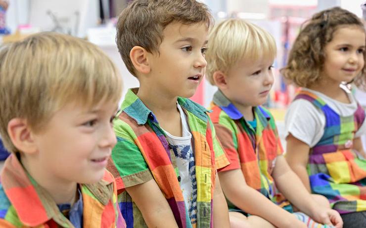 enfants à la maternelle Lou Pichoun de Hong Kong