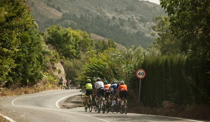 Entrainement de cyclistes à sierra-nevada
