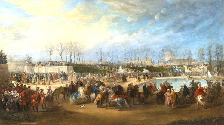 Entrée de l’ambassadeur Mehmet Efendi aux Tuileries, peinture de Charles Parrocel