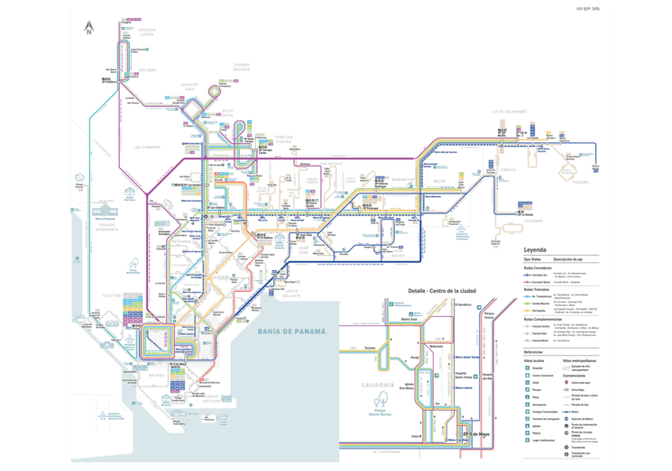 Carte du réseau MiBus Panama City