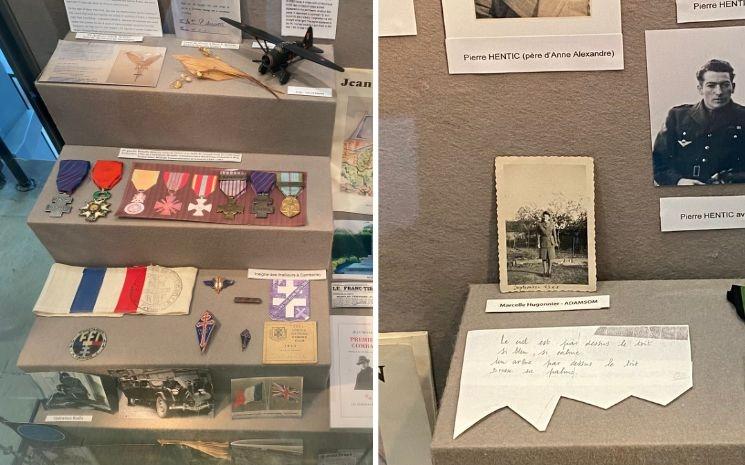 Exemples d'objets exposés dans la vitrine