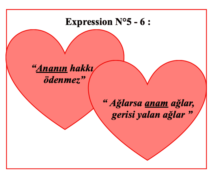 Expressions turques Ananın hakkı ödenmez Ağlarsa anam ağlar signification amour maternel Turquie