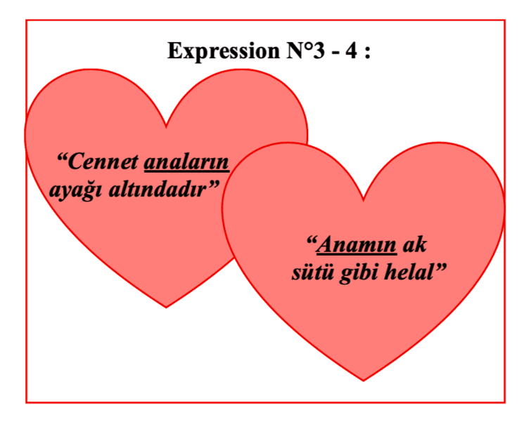Expressions turques Cennet anaların ayağı altındadır Anamın ak sütü gibi helal signification mère islam Turquie
