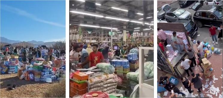 extraits sur Twitter des élans de solidarité au Maroc