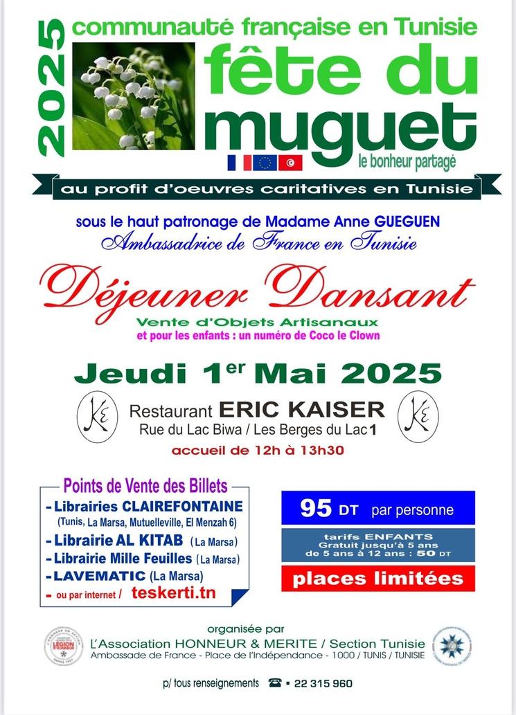fête du muguet Berges du Lac tunisie aff